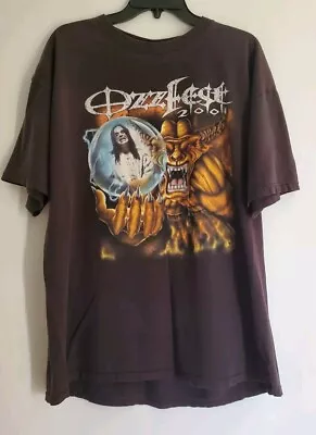 2001 OzzFest Tee Shirt Ozzy Osbourne Black Sabbath Mudvayne Slipknot XL • $89