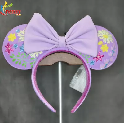 Flower Mickey Loungefly Anniversary Headband Purple Disney Parks Minnie Ears • $12.65