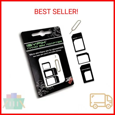 ISYFIX SIM Card Adapter Nano Micro - Standard 4 In 1 Converter Kit With Steel • $8.88