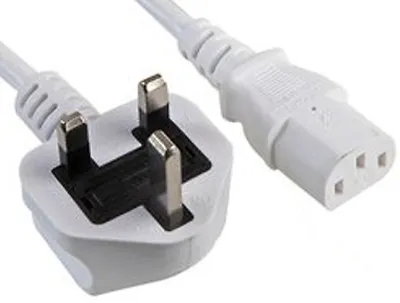 5M WHITE 3 Pin UK Mains Power Plug To IEC C13 Kettle Lead Cable PC Monitor TV • £8.79