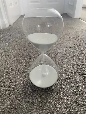 60 Minutes White Sand Large Hourglass Timer • £9.99