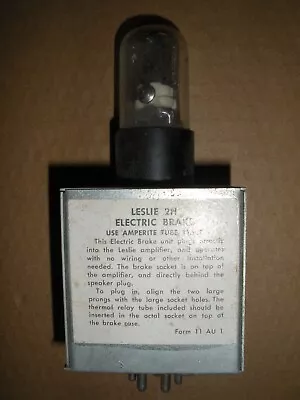 HAMMOND ORGAN PARTS:  Vintage Pre-owned Leslie 2h Electric Brake With Tube • $58.99