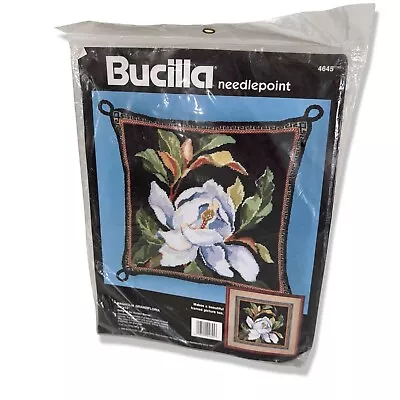 Vintage BUCILLA Magnolia Grandiflora 14x14 Needlepoint Kit #4645 Kooler Design • $29.99