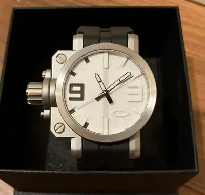 Oakley Gearbox Quartz White Dial Men's Watch From JP • $686.99