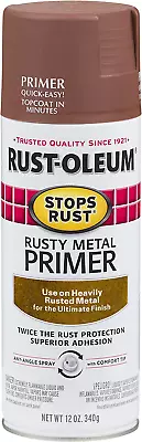 7769830 Stops Rust Spray Paint 12-Ounce Flat Rusty Metal Primer • $9.71
