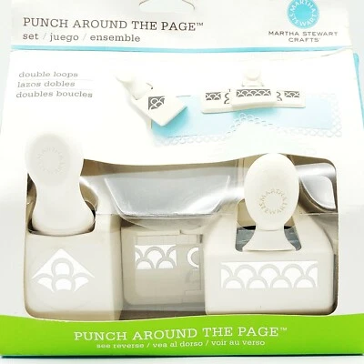 £23.09 • Buy Martha Stewart DOUBLE LOOPS Punch Around The Page Set Border Corner Retired NIB