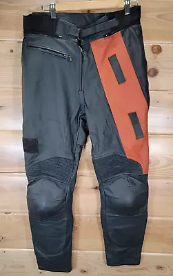 Vintage MX Motorcross Pants Men Size 32X27 Full Grain Leather Padded READ • $149.99