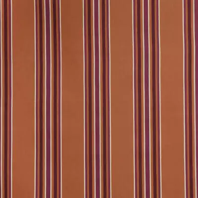 Warwick Rivale Terracotta Stripe Fabric Curtains Upholstery Cushions. Per Metre • £13.95