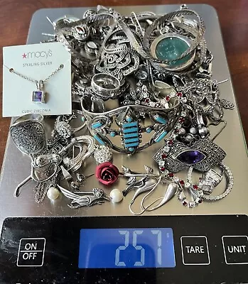 Lovely Vintage Variety Lot Of 925 Sterling Silver Jewelry • $255