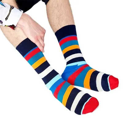 Happy Socks Premium Bright Stripes Socks SA01-605-459 (9-11) • $12