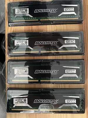 16GB DDR3 1600MHz DIMM Memory RAM Crucial Ballistix Sport • £20