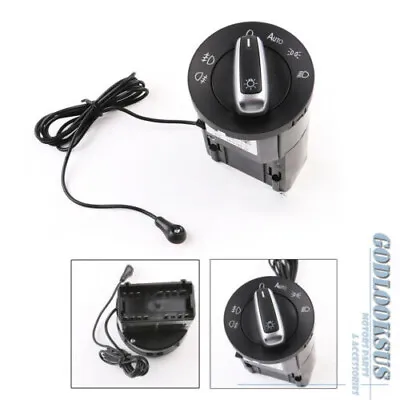 AUTO Headlight Switch Chrome W/ Light Sensor Module For VW Golf Mk4 Passat Polo • $38.52