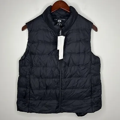 Uniqlo Ultra Light Down Puffer Vest Jacket Black Women’s Medium Packable NWT New • $75.11