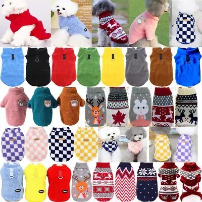 £2.15 • Buy Pet Fleece Vest Warm Winter Dog Clothes Puppy Coat Jacket Jumper Sweater Outfit