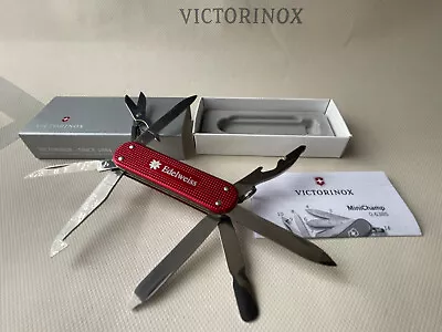 VICTORINOX SWISS ARMY KNIFE MINICHAMP ALOX RED Edelweiss NEW NIB • $159.99