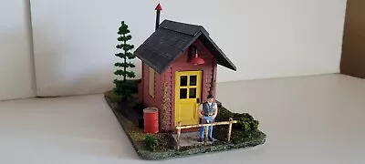 O Scale Custom Railroad Scene WEATHERED Watchman Crossing Shanty 4 Lionel 0 27 • $38.50