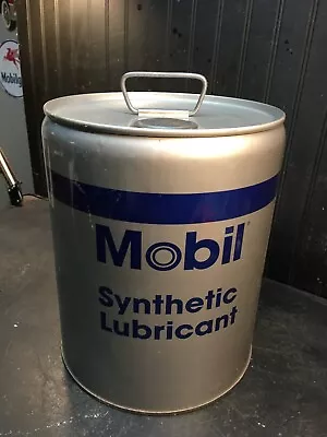 Mobil Oil 2010 Metal 5 Gallon Oil Can Synthetic Oil Gas Advertising Sign • $45