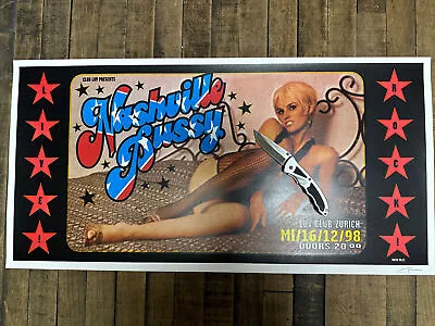 $69.95 • Buy Frank Kozik 1997 Nashville Pussy Poster Sudsy Malone's Ohio Concert Signed Print