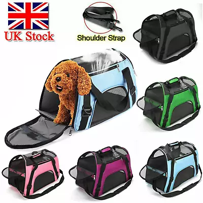 View Details Large Pet Carrier Bag AVC Portable Soft Fabric Fold Dog Cat Puppy Travel Bag UK • 12.99£