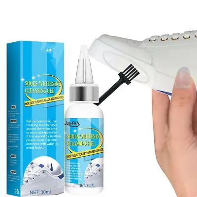 $9.59 • Buy Shoes Whitening Cleansing Gel Stain Remover Shoe Cleaner For White Sneake+Brush