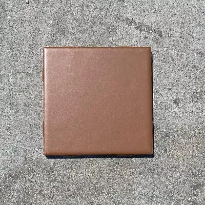 Franciscan Tile | Vintage Brown Ceramic Subway Tile 4x4x3/8 • $12