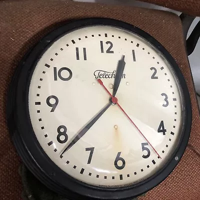 Telechron 1H912 Wall Clock Working Order Vintage • $129