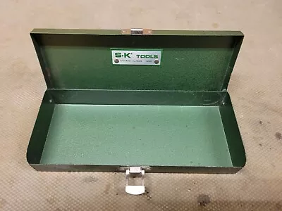 Vintage S-K Tools Green Metal Container 8 3/4 X3 1/2 X1 1/2  Tool Storage Box • $19.50