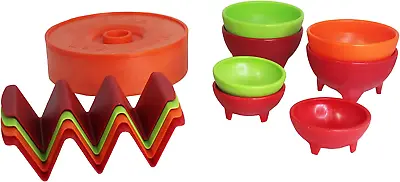 12 Piece Taco Fiesta Set Kit Includes (1) 8  Tortilla Warmer (3) Small Salsa D • $57.99