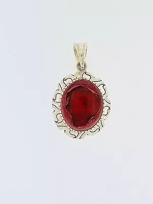 Sterling Silver Pendant With Mexican Fire Opal • $89