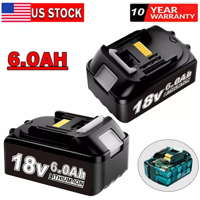 2-Pack For Makita 18V 6.0Ah LXT Lithium-Ion BL1830 BL1850 BL1860 Tool Battery US • $26