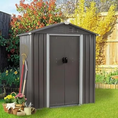 5 X 3 X 6 FT Outdoor Storage Shed Clearance With Lockable Door Metal Garden • $100.99