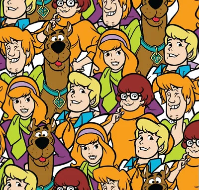£5.25 • Buy Fat Quarter Scooby Doo And Gang Statues Quilting Cotton Fabric