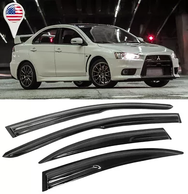 3D Tape On Deflector Window Visor Rain Wind Guard Shade Fit 08-17 Lancer Evo • $36.99