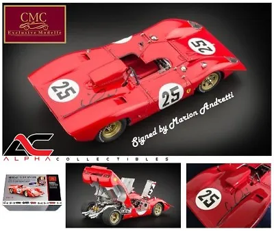 Cmc M-123 1:18 1969 Ferrari 312p Spyder Sebring #25 Amon / Mario Andretti Signed • $2950