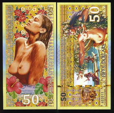 Pacific States Of MMP $50 2023 Private Issue Polymer - Weavers Polynesian Nude • $5.99