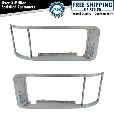 Chrome Headlight Lamp Bezel Pair LH Driver & RH Passenger Side For Mack CH CL • $107.68