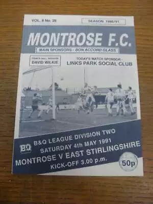 04/05/1991 Montrose V East Stirlingshire • £3.99