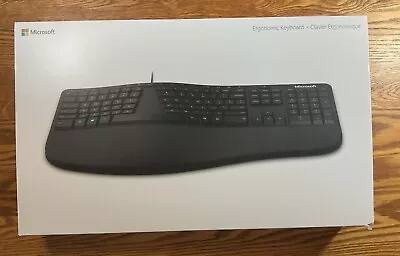 Microsoft Ergonomic Keyboard - Black - USB -  Computer Peripheral - Model 1878 • $27.50