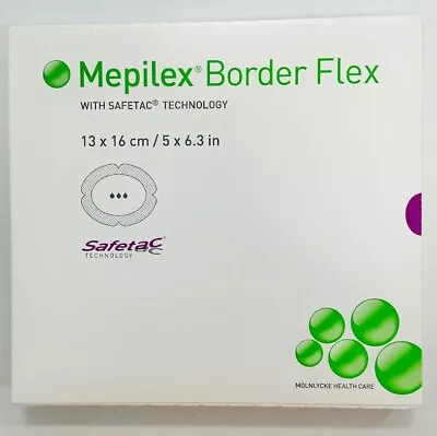 *5-Dressings* Molnlycke Mepilex Border Flex 5  X 6.3  Sterile 283300 • $21.99