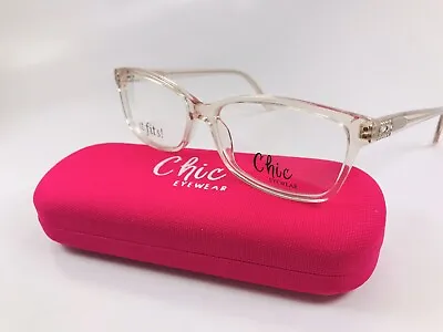 New Chic Champagne ROSEMARY Eyeglasses 58mm W/Case For The Stylish Large Woman • $59.95