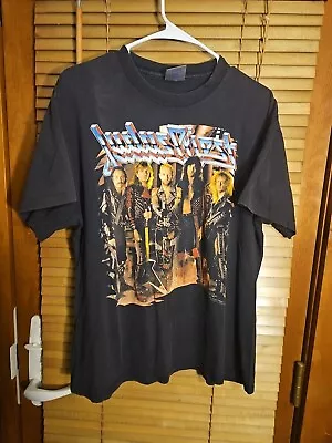 True Vintage 80s 90s 1990 Judas Priest Painkiller Tour Tee T Shirt Brockum XL • $150