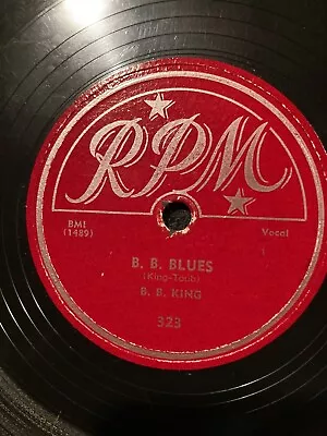 Blues 78 Rpm Bb King Rpm 323 • $19