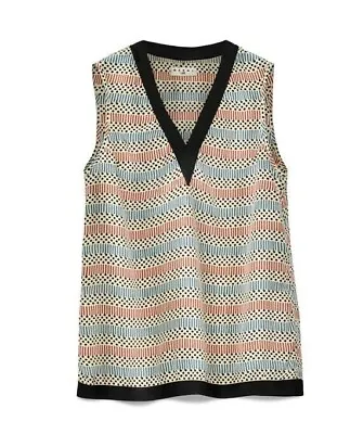 Marni For H&m Retro Geometric Silk Vest Tank Top Blouse Uk 8 Us 4 Small Bnwt • £69.99