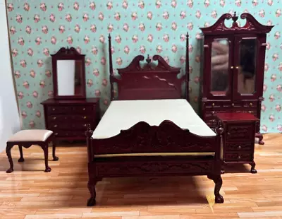 Dollhouse Miniature 6-Piece Bedroom Set By Hansson - High End • $389