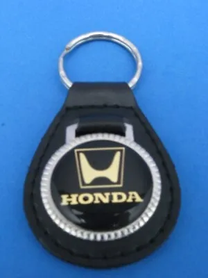 Vintage Honda Genuine Grain Leather Keyring Key Fob Keychain - Old Stock • $24.99