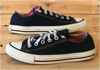 Converse Chuck Taylor All Star Canvas Trainers UK6/US8/EU39 550464F Black/Pink • £30