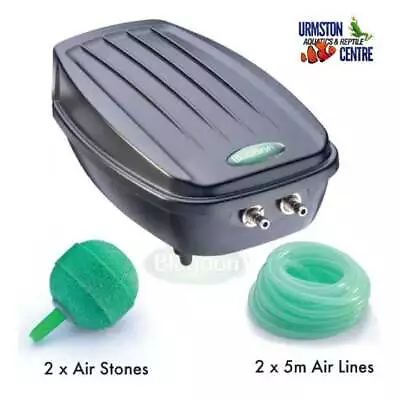 £34.49 • Buy Blagdon Twin Output Pond Oxygenator Kit Weatherproof Air Pump Fish Airstone