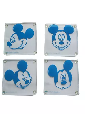 Mickey Mouse Clear Glass Coasters (Discontinued From Disney) *RARE* • $12