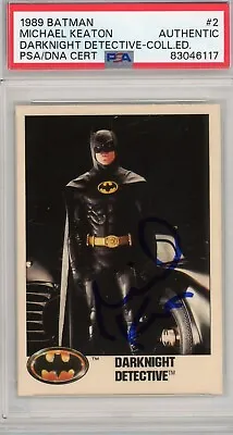 Michael Keaton 1989 Topps Batman Tiffany DARKNIGHT DETECTIVE #2 Autograph PSA • $849.99