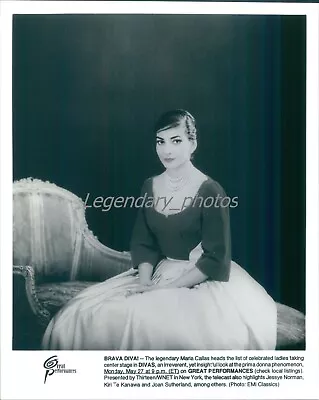 Portrait Of Opera Singer Maria Callas Original News Service Photo • $14.99